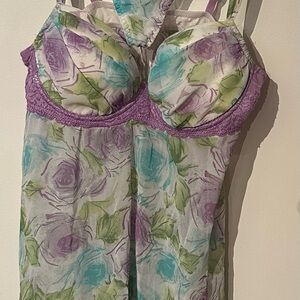 Fashion Bug Purple Floral Chemise